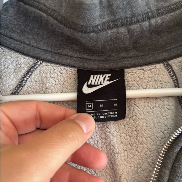 🖤 Nike Just Do It Cropped Sherpa-Lined Half-Zip Sweatshirt – Size M - Picture 4 of 6